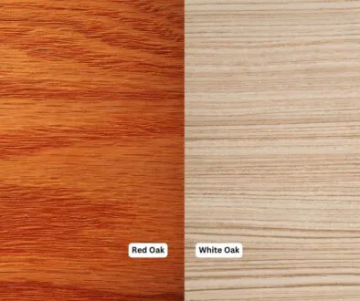 The red oak wood and white oak wood.