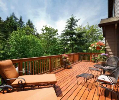 The home has a relaxing deck perfect for family bonding.