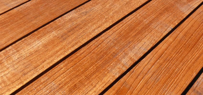 The floor is made from Burmese teak wood.