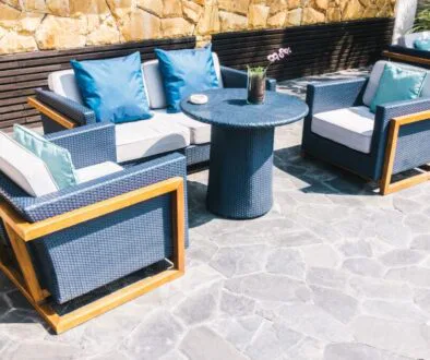 A mid-century modern outdoor furniture.