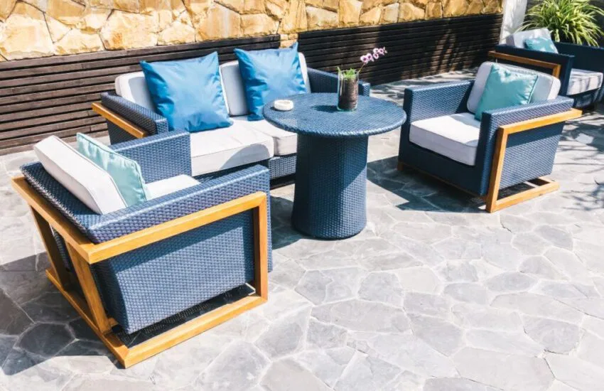 A mid-century modern outdoor furniture.