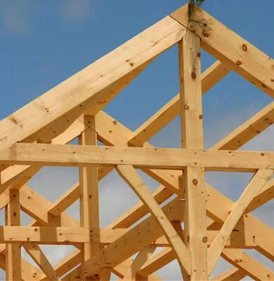 Timber framing used to build temples, homes, and public buildings.