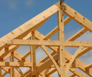 Timber framing used to build temples, homes, and public buildings.