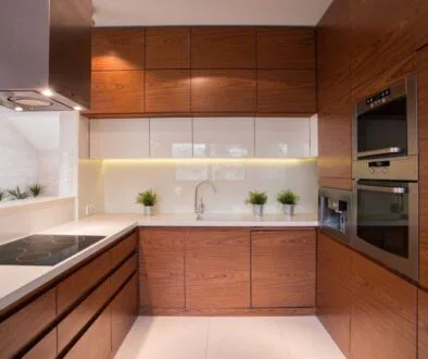 The homeowner uses the best wood for the kitchen cabinets.