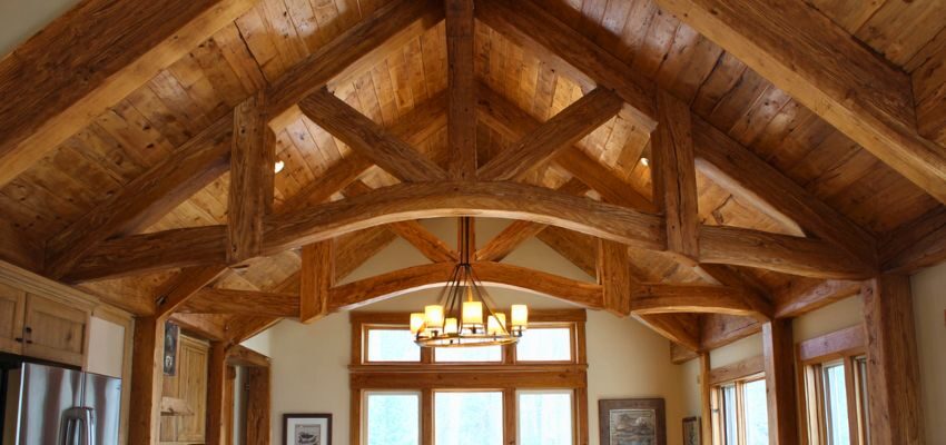 Timber frame trusses are strong, versatile, and sustainable.