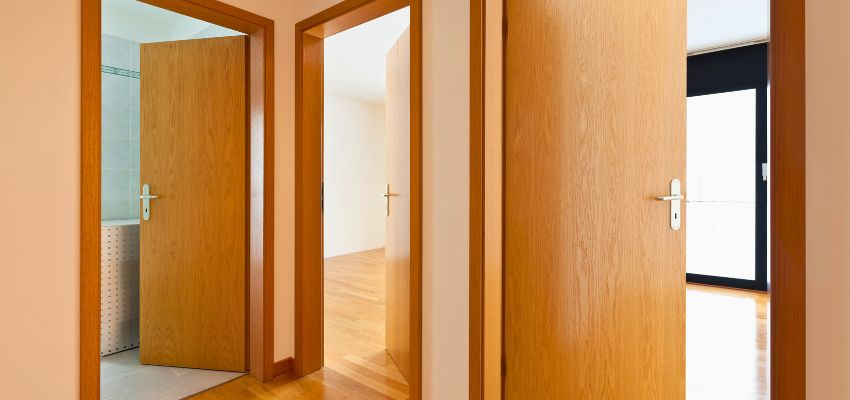 Wooden panel door design as one of the best interior doors for timeless style.