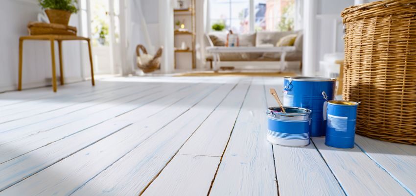 how to paint wood floors (1) Painting wood floors is an affordable DIY project that can transform your home while giving old floors a fresh look.