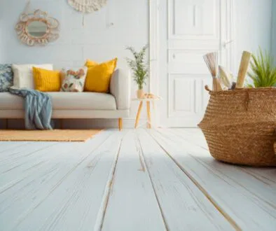 how to paint wood floors (2) The house has newly painted wooden floors.