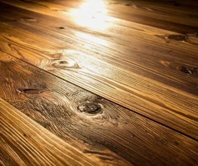 Dark wooden floor.