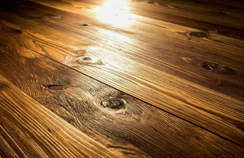 Dark wooden floor.