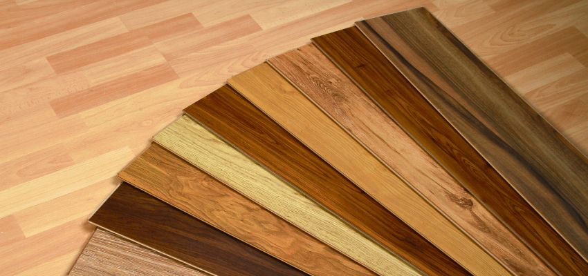 Different colors of wooden floors.