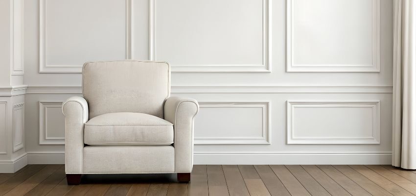 Dark wood floors deliver timeless elegance and contrast.