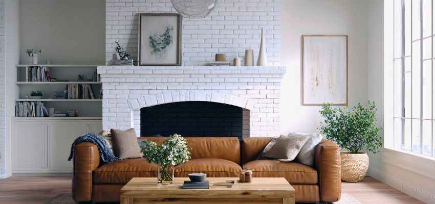 A modern farmhouse interior idea.