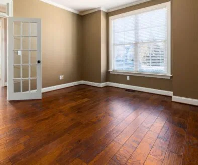 The house has signs of a sagging floor.