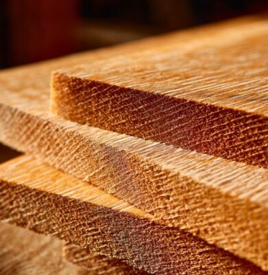 Quarter sawn wood is produced by first cutting a log lengthwise into four wedges, or quarters.
