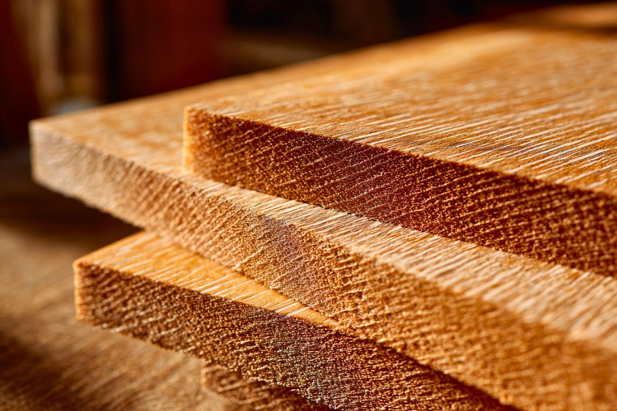 Quarter sawn wood is produced by first cutting a log lengthwise into four wedges, or quarters.